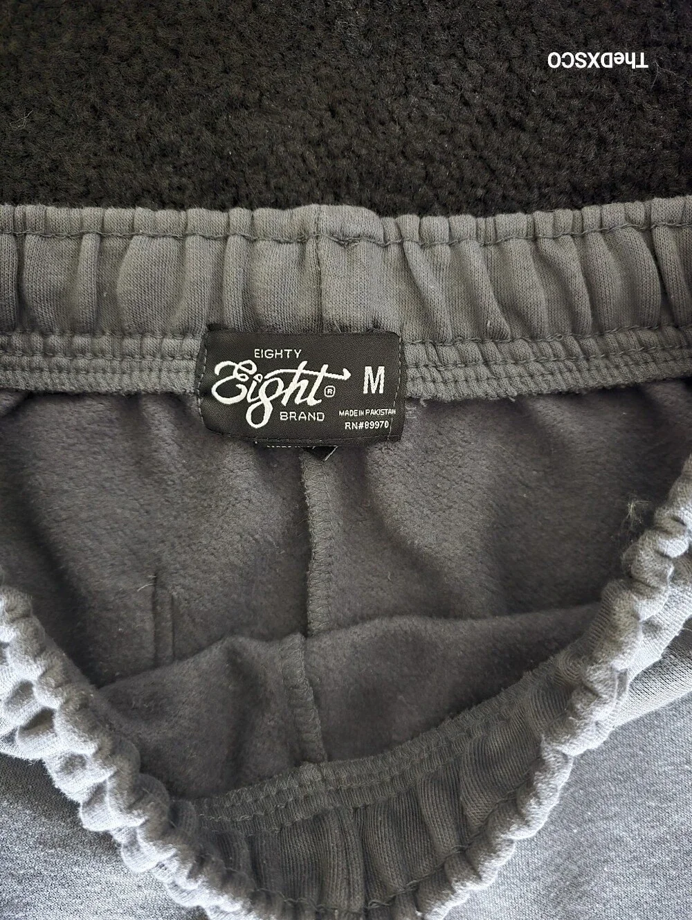 Eighty Eight Gray Joggers with Skull & Skeleton Graphics